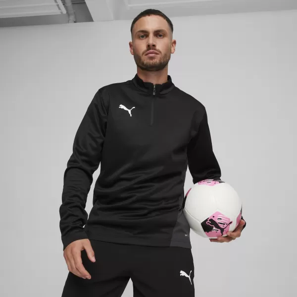  Cămaşă PUMA TEAMGOAL TRAINING 1/4 ZIP TO 658629_03 PUMA NEGRU/ALB/GRI ÎNCHIS 