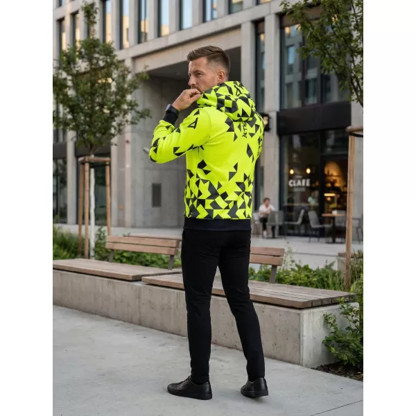  Hanorac funcțional premium pentru bărbați ALTISPORT VOJ/ALM108MI01 GALBEN NEON 