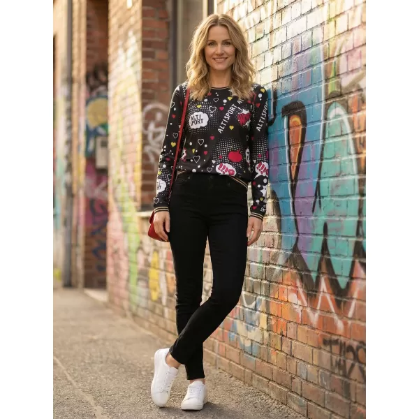  Tricou de damă ALTISPORT GAIA NEGRU 