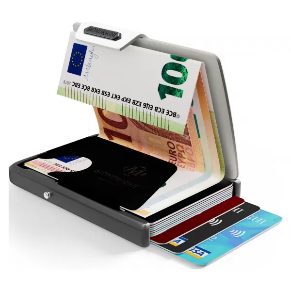  Portofel MONDRAGHI SAFFIANO ALB 