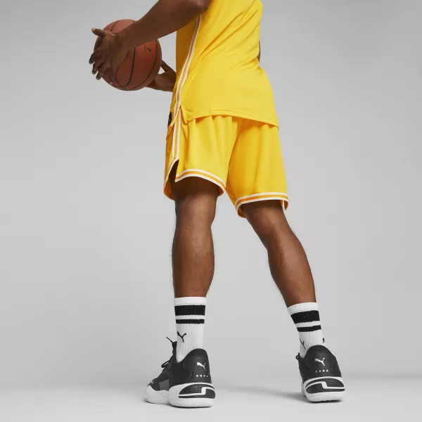  Pantaloni scurţi PUMA HOOPS TEAM GAME SHORT 67662905 CYBER ​​GALBEN 