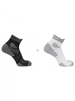 Șosete SALOMON AERO ANKLE 2-PACK ALB/NEGRU