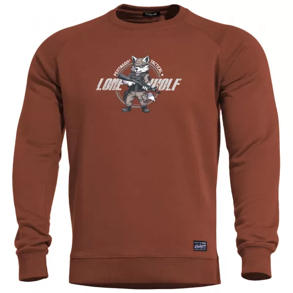  Hanorac PENTAGON HAWK SWEATER LONE WOLF K09019 ROȘU MARO 