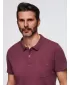 Mens t -thirt cu guler OMBRE OM-POWS-0142 MARO