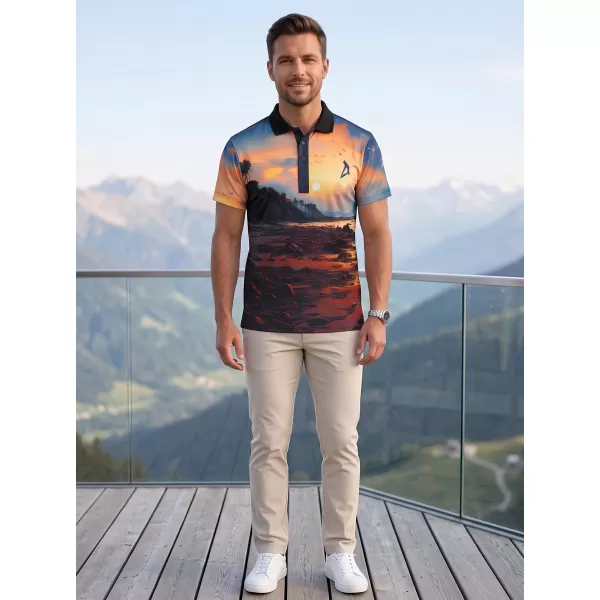  Tricou funcțional pentru bărbați cu guler premium ALTISPORT VOJ/ALM116TR05 BANCAR 