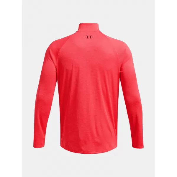  Tricou pentru bărbați UNDER ARMOUR UA TECH TEXTURED 1/2 ZIP ROŞU 