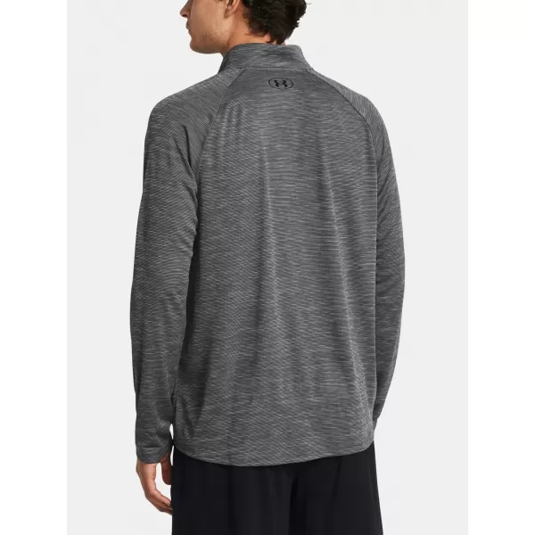  Tricou pentru bărbați UNDER ARMOUR UA TECH TEXTURED 1/2 ZIP 1382797-025 GRI 