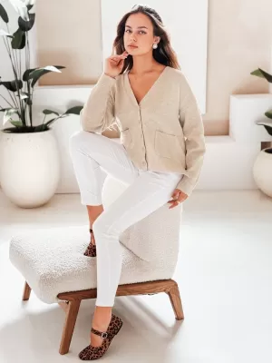 Cardigan pentru doamne DSTREET MY2511 PORTOCALE