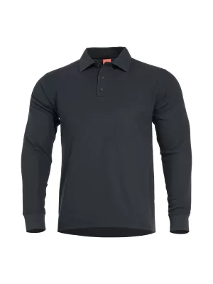 tricou PENTAGON ANIKETOS LONG POLO K09013 NEGRU