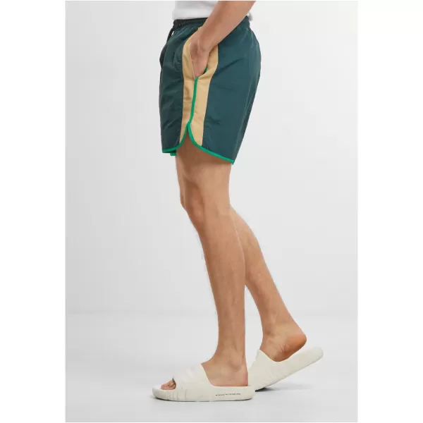  Pantaloni scurți de înot pentru bărbați URBAN CLASSICS TB7348 VERDE STICLA 