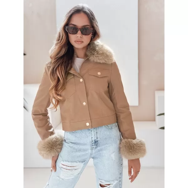  Geaca de dama DSTREET TY5139 CARAMEL 