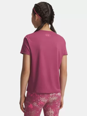 Tricou fetita UNDER ARMOUR TECH VARSITY GRAPHIC SS 6007917-659 ROŞU