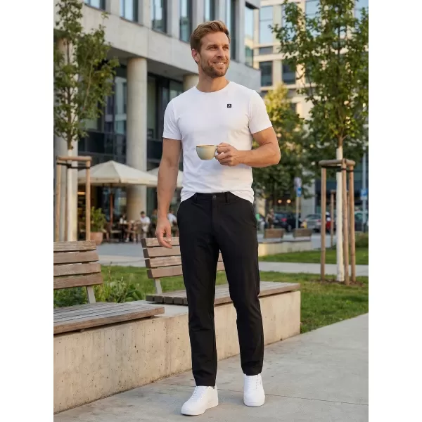  Pantaloni pentru bărbați ALTISPORT ATS TROUSER SLIM-FIT NEGRU 