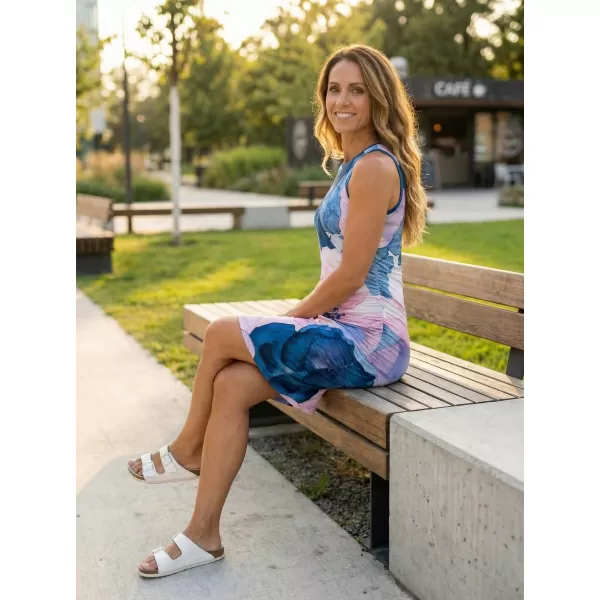  Rochie premium dama ALTISPORT VOJ/ALW117SAT03 ALBASTRU/ROZ 