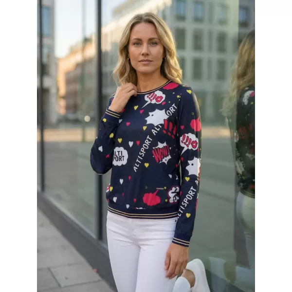  Tricou de damă ALTISPORT GAIA ALBASTRU ÎNCHIS 