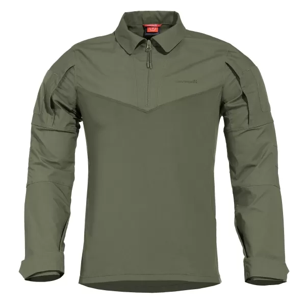  Tricou pentru bărbați cu mâneci lungi PENTAGON RANGER SHIRT K02013 VERDE CAMO 