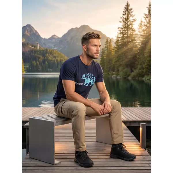  Tricou pentru bărbați cu mâneci scurte ALTISPORT ALM193129 SEA -BLUE 