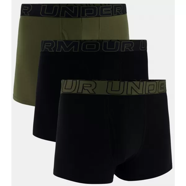  Boxeri pentru bărbați UNDER ARMOUR M UA PERF COTTON (3KS) 1383891-005 NEGRU CU MARIN DIN 