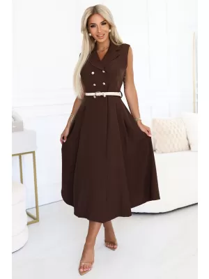 Rochie NUMOCO 596-4 CIOCOLATĂ