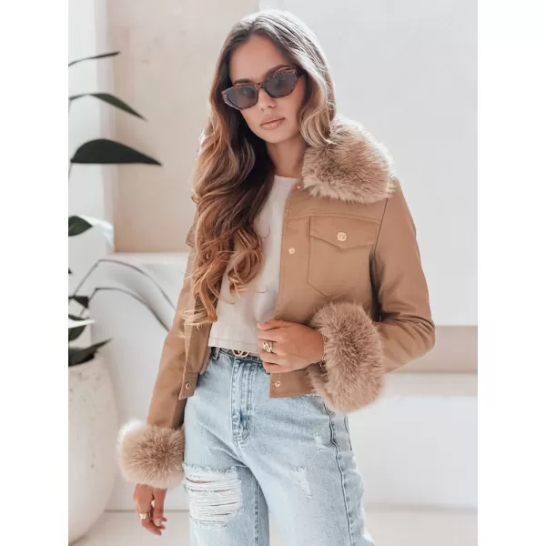  Geaca de dama DSTREET TY5139 CARAMEL 