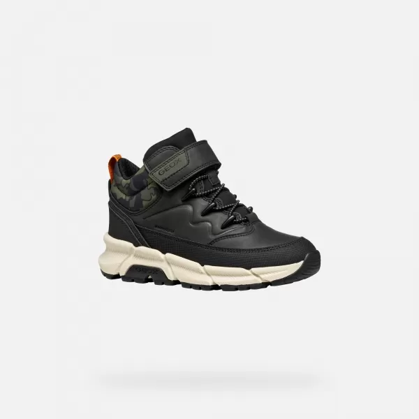 Botine pentru baieti GEOX FLEXYPER PLUS J36LCG0MEMNC0033 NEGRU 