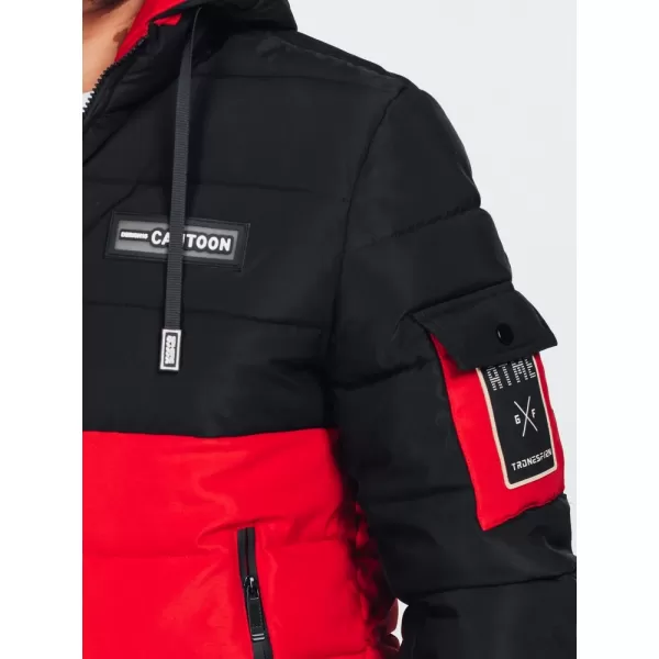  Sacou DSTREET TX5052 NEGRU/ROȘU 