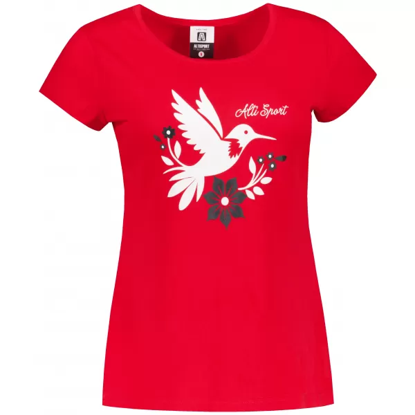  Tricou pentru femei cu mâneci scurte ALTISPORT ALW192122 ROŞU 