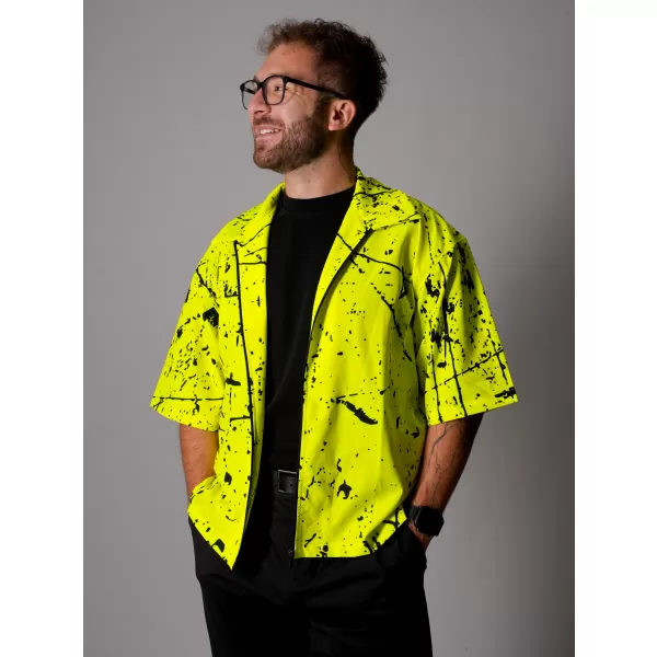  Cămașă premium pentru bărbați ALTISPORT VOJ/ALM034KOS01 GALBEN NEON 