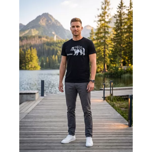  Tricou pentru bărbați cu mâneci scurte ALTISPORT ALM193129 NEGRU 