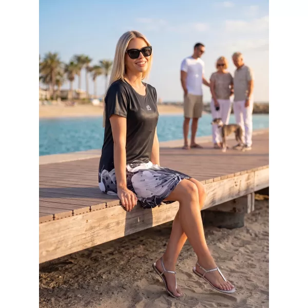  Tricou premium extins pentru femei ALTISPORT VOJ/ALW090SAT02 NEGRU 