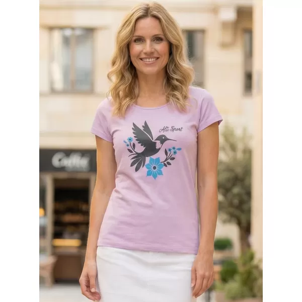  Tricou pentru femei cu mâneci scurte ALTISPORT ALW192122 ORHIDEE 