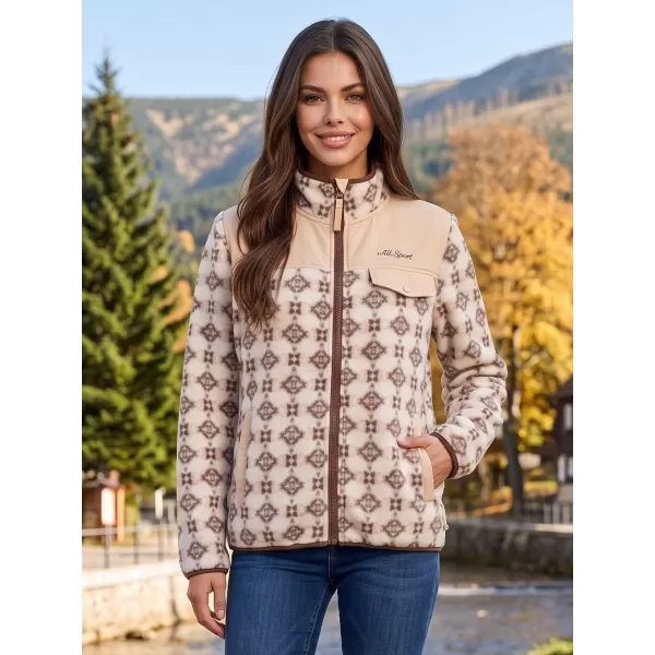  Hanorac de damă din fleece ALTISPORT GENESIS BEJ 
