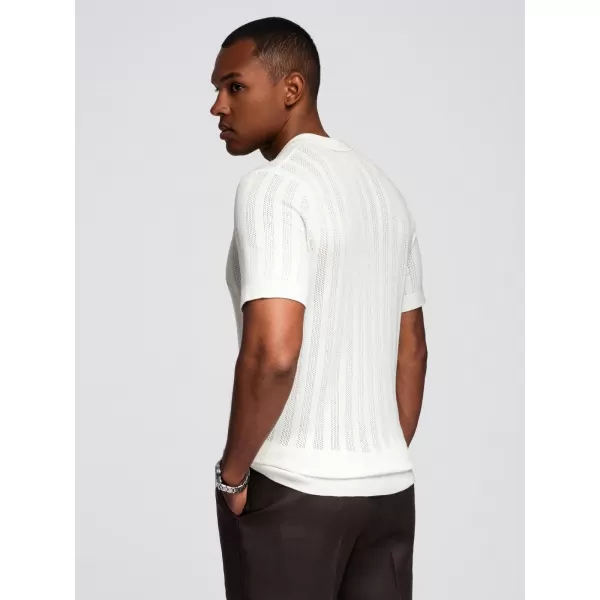  Tricou pentru bărbați OMBRE OM-POSS-0158 ALB 