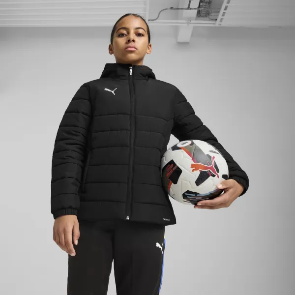  Sacou PUMA TEAMADDITIONS HOODED PADDED JACKET JR 65973803 PUMA BLACK/PUMA SILVER 