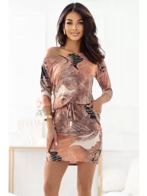 Rochie NUMOCO 13-168 MODEL DE CUPRU CU INSCRIPȚII