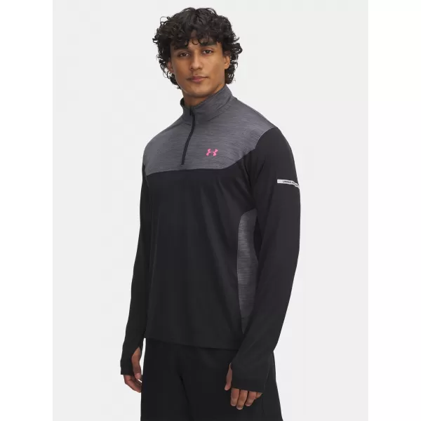  Tricou pentru bărbați UNDER ARMOUR UA TECH UTILITY 1/4 ZIP 6004963-001 NEGRU 