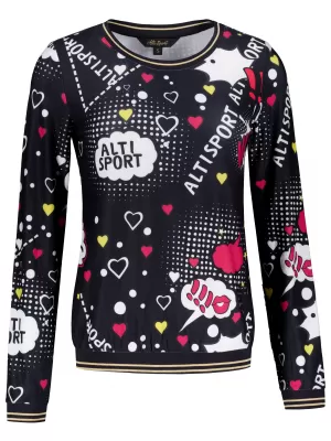 Tricou de damă ALTISPORT GAIA NEGRU