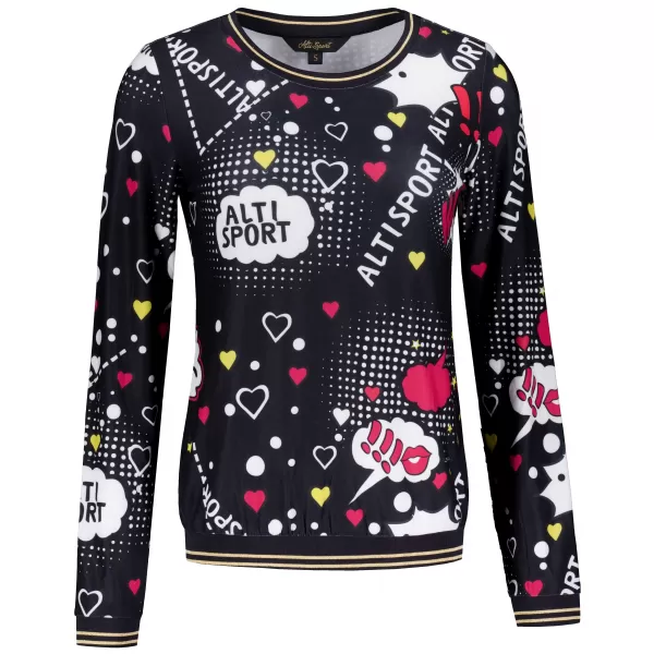  Tricou de damă ALTISPORT GAIA NEGRU 