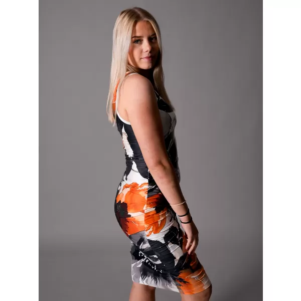  Rochie premium dama ALTISPORT VOJ/ALW117SAT03 NEGRU/PORTOCALIU 