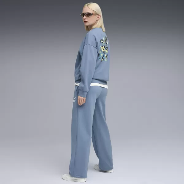  Panoul pentru doamne PUMA ESS NATURE 2 0 OVERSIZED CREW FL 68807834 COOL ALBASTRU 