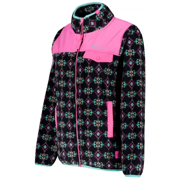 Hanorac de damă din fleece ALTISPORT GENESIS NEGRU/BEJ DESCHIS 