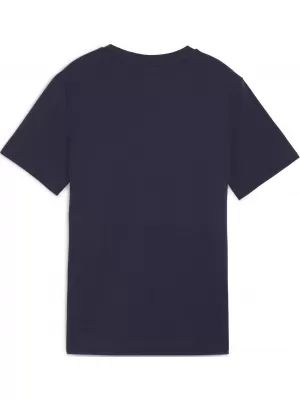 T -thirt PUMA TEAMGOAL CASUALS TEE JR 658616_06 PUMA NAVY/PUMA WHITE
