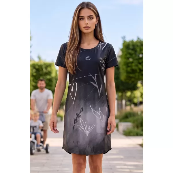  Tricou premium extins pentru femei ALTISPORT VOJ/ALW083SAT02 ALB-NEGRU 