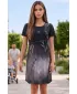 Tricou premium extins pentru femei ALTISPORT VOJ/ALW083SAT02 ALB-NEGRU