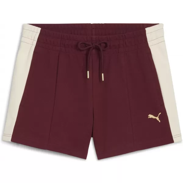  Pantaloni scurți pentru doamne PUMA T7 PINTUCK SHORTS 4' 63213996 RUBY SHIMMER 