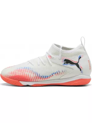 Pantofi pentru bebeluși PUMA FUTURE 8 MATCH IT + MID JR 10861701 WHITE/ ALB/PUMA NEGRU/ROȘU STRĂLUCITOR