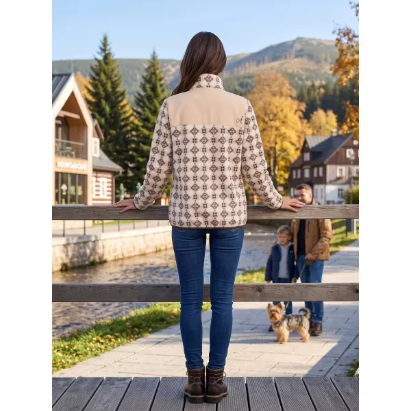  Hanorac de damă din fleece ALTISPORT GENESIS BEJ 