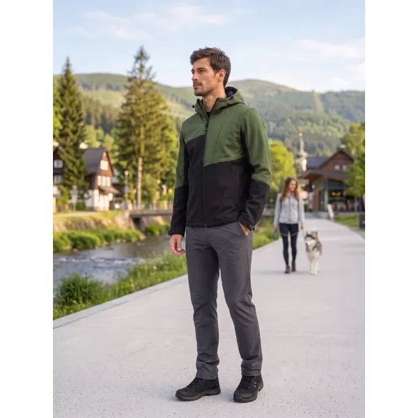  Jacheta pentru bărbați ALTISPORT GAN KAKI/NEGRU 