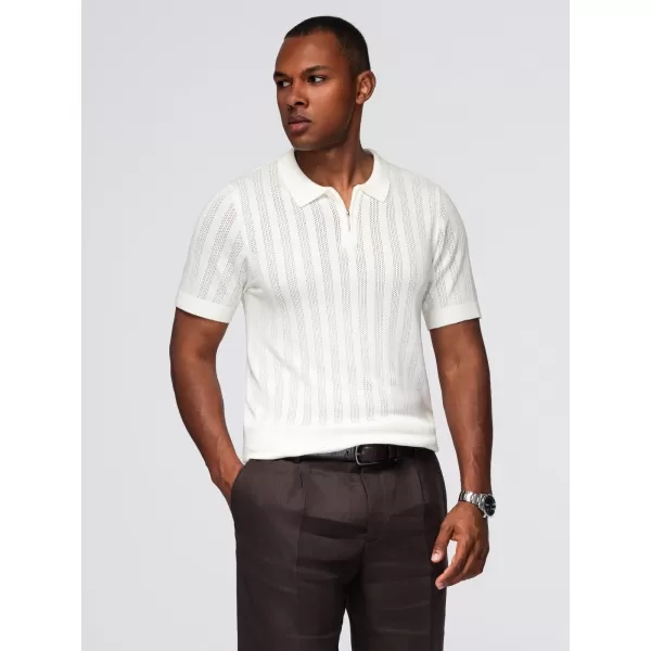  Tricou pentru bărbați OMBRE OM-POSS-0158 ALB 
