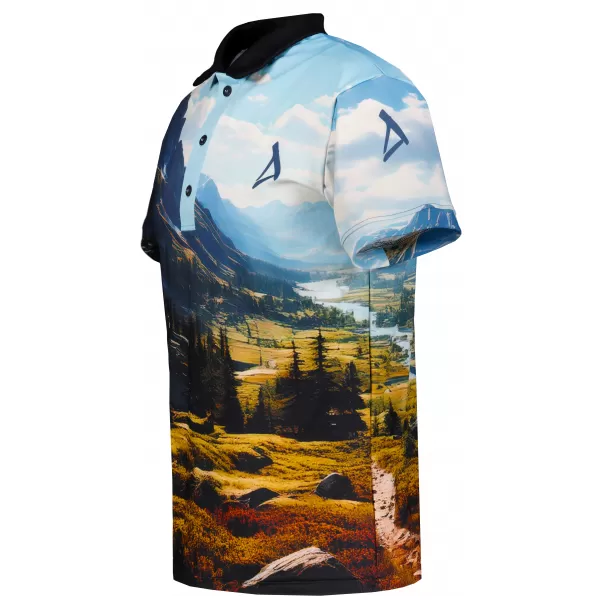  Tricou funcțional pentru bărbați cu guler premium ALTISPORT VOJ/ALM116TR05 MUNŢI 